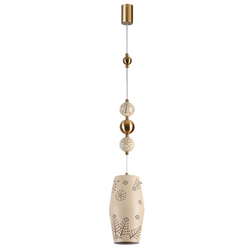 ODEON LIGHT EXCLUSIVE 5444/1 PENDANT ODL_EX26 031 бежевый/античная бронза/металл/керамика Подвес E27 1*40W KARELIA
