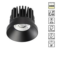 NOVOTECH 357586 SPOT NT18 538 черный Встраиваемый светильник IP44 LED 3000K 10W 100-265V METIS