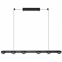 ODEON LIGHT 6631/64L HIGHTECH ODL24 317 металл/черный/акрил Подвесной линейный светильник IP20 LED 64W 1667Лм 3000K 220V с раздельным вкл. Верх/низ TURMAN