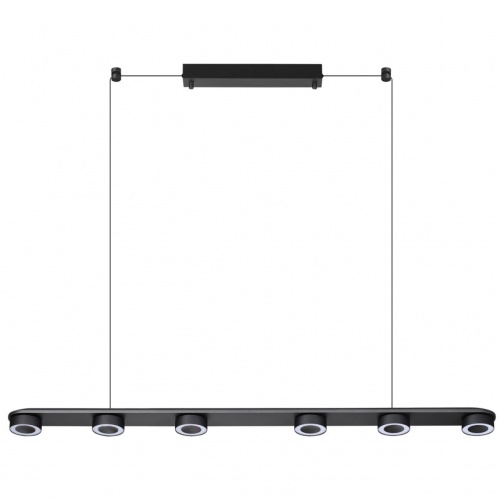 ODEON LIGHT 6631/64L HIGHTECH ODL24 317 металл/черный/акрил Подвесной линейный светильник IP20 LED 64W 1667Лм 3000K 220V с раздельным вкл. Верх/низ TURMAN