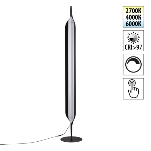 NOVOTECH 359543 LEDO NT25 326 черный Торшер диммир. со сменой цвет. темпер. (управление- сенсор) IP20 LED 32W 100-240V 2700К\4000К\6000К ALA
