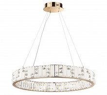 ODEON LIGHT 5072/100L HALL ODL24 597 золото/прозрачный/белый/металл/хрусталь/алебастр Люстра LED 80W 3700K CROSSA