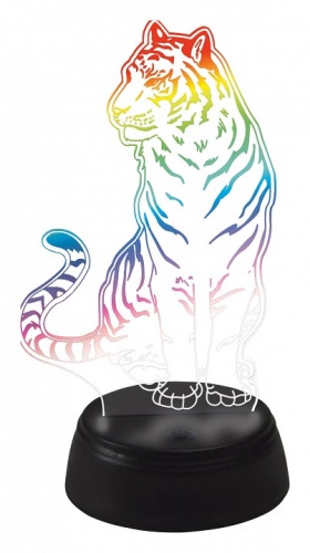 Зверь декоративный Uniel ULI-M507 RGB/3AA TIGER/BLACK UL-00008402