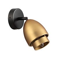 LUMION 8001/1W MODERNI LN26 316 черный/античное золото металл/металл Настенный светильник Е14 40W 220V AVRORA