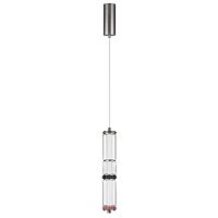 ODEON LIGHT EXCLUSIVE 5456/12L L-VISION ODL_EX26 045 темный сатин.никель/терракот/черный Подвес LED 12W 4000K COLLIER