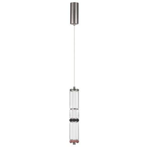 ODEON LIGHT EXCLUSIVE 5456/12L L-VISION ODL_EX26 045 темный сатин.никель/терракот/черный Подвес LED 12W 4000K COLLIER