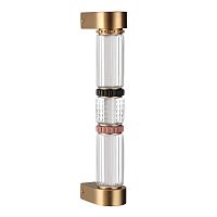 ODEON LIGHT EXCLUSIVE 5455/12WL L-VISION ODL_EX26 043 сатин.латунь/терракот/черный Настенный светильник LED 12W 4000K COLLIER