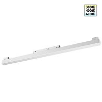 NOVOTECH 359618 SHINO NT25 158 белый Трековый светильник для низков. шинопровода с переключ. цв. темпер. IP20 LED 3000К\4000К\6000К 20W 48V FLUM