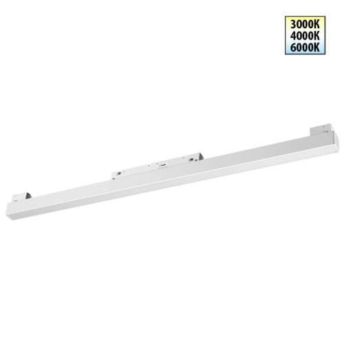 NOVOTECH 359618 SHINO NT25 158 белый Трековый светильник для низков. шинопровода с переключ. цв. темпер. IP20 LED 3000К\4000К\6000К 20W 48V FLUM