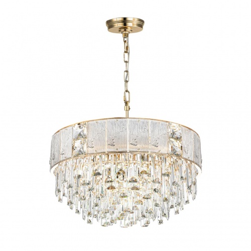 ODEON LIGHT 5070/11 HALL (В 2-х КОРОБКАХ) ODL24 601 золото/прозрачный/матовый/металл/хрусталь/стекло Люстра E14 11*40W FIESTA