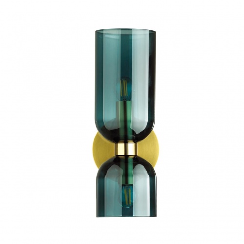 ODEON LIGHT 4803/2W MIDCENT ODL21 539 бронзовый/синий Бра с выкл. E14 2*60W ORINOCO