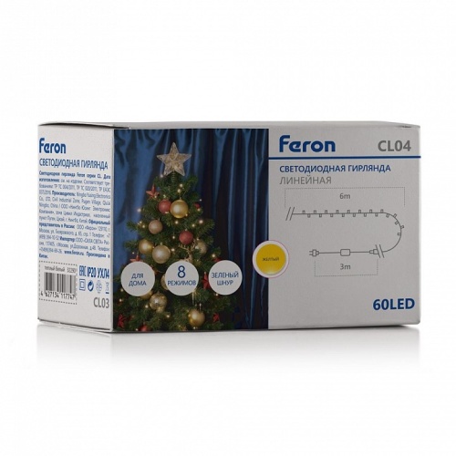 Гирлянда Нить Feron CL04 32302 фото 3 Гирлянда Нить Feron CL04 32302 фото 3