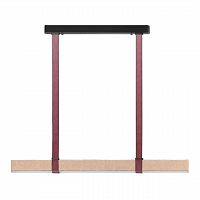 ODEON LIGHT 6630/36L HIGHTECH ODL24 000 металл/эко-кожа/ткань/акрил черный/бордовый/бежевый Подвесной светильник IP20 LED 36W 3000K 220V VINCENT