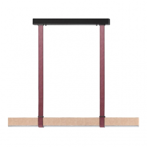 ODEON LIGHT 6630/36L HIGHTECH ODL24 000 металл/эко-кожа/ткань/акрил черный/бордовый/бежевый Подвесной светильник IP20 LED 36W 3000K 220V VINCENT