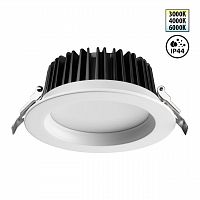 NOVOTECH 359414 SPOT NT24 514 белый Светильник встраиваемый с переключателем цв. температуры IP44 LED 15W 170-265V 3000К\4000К\6000К DRUM