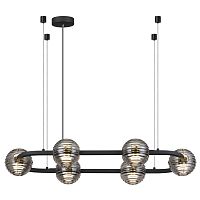 ODEON LIGHT 5041/60LA L-VISION ODL24 531 черн./золото/дымчатый/металл/стеко Люстра LED 60W 4000К 1526Лм TRONI