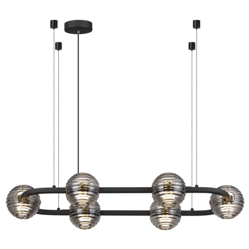 ODEON LIGHT 5041/60LA L-VISION ODL24 531 черн./золото/дымчатый/металл/стеко Люстра LED 60W 4000К 1526Лм TRONI ODEON LIGHT 5041/60LA L-VISION ODL24 531 черн./золото/дымчатый/металл/стеко Люстра LED 60W 4000К 1526Лм TRONI
