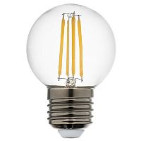 933822 Лампа LED FILAMENT 220V G50  E27 6W=65W 400-430LM 360G CL 3000K 30000H (в комплекте)