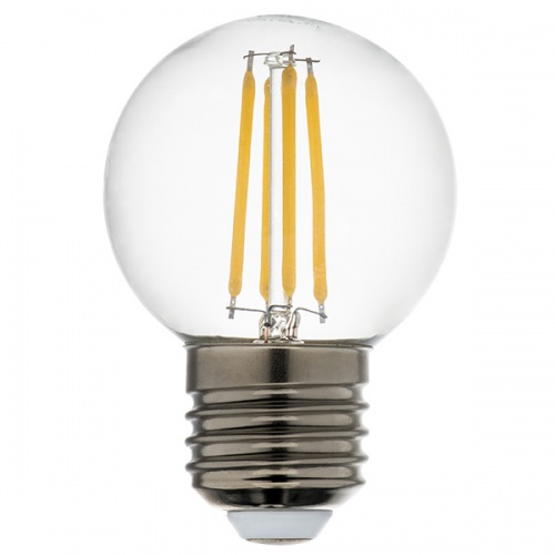 933822 Лампа LED FILAMENT 220V G50 E27 6W=65W 400-430LM 360G CL 3000K 30000H (в комплекте) 933822 Лампа LED FILAMENT 220V G50 E27 6W=65W 400-430LM 360G CL 3000K 30000H (в комплекте)