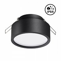 NOVOTECH 358904 SPOT NT22 588 черный Встраиваемый влагозащищенный светильник IP54 LED 4000K 10W 220V MAY
