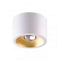 3877/1CL HIGHTECH ODL19 255 белый с золотом Потолочной накладной светильник GU10 1*50W 220V GLASGOW (замена на 6668/1CL)