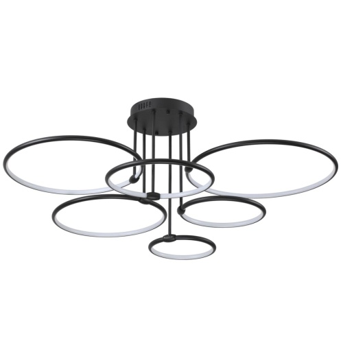 LUMION 6506/99CL LEDIO LN26 271 чёрный Люстра потолочная с ПДУ LED 156W 3000-6000K 220V URSULA