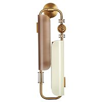 ODEON LIGHT EXCLUSIVE 5467/10WL MODERN ODL_EX26 049 белый/коричневый/античная бронза/металл/стекло/декор металл Бра LED 10W (5W*2) 2700K LION