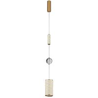 ODEON LIGHT EXCLUSIVE 5450/18L L-VISION ODL_EX26 015 молочный/античная бронза/металл/керамика/хрусталь/акрил Подвес LED 18W 2000К/3000K/4000K RIVIERA