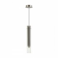 ODEON LIGHT 5061/5LA PENDANT ODL24 383 серебристый/дымчатый/металл/стекло Подвес LED 4W 3000K SHINY