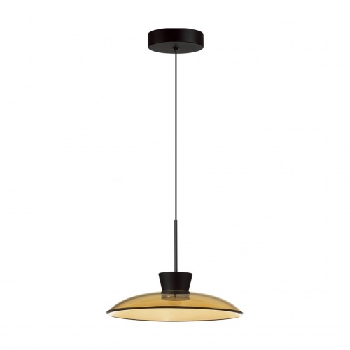 ODEON LIGHT 5055/9LA L-VISION ODL24 387 черный/янтарный/металл/стекло Подвес LED 9W 3000К SAUCER