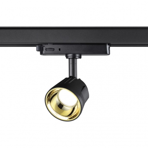 358720 PORT NT21 120 черный/золото Трехфазный трековый светодиодный светильник IP20 LED 4000K 10W 100-265V KNOF