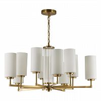 ODEON LIGHT 4990/10 HALL ODL23 637 матов. золотой/белый/стекло Люстра E27 10*40W KASALI