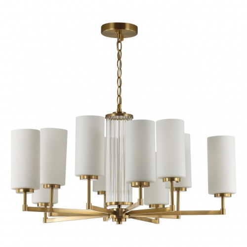 ODEON LIGHT 4990/10 HALL ODL23 637 матов. золотой/белый/стекло Люстра E27 10*40W KASALI