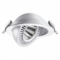 NOVOTECH 358817 SPOT NT21 530 белый Светильник встраиваемый светодиодный IP20 LED 18W 1600Лм 4000K 220V GESSO