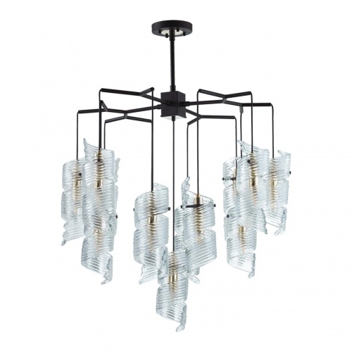 ODEON LIGHT EXCLUSIVE 5439/13 MODERN ODL_EX25 071 черный/золото/металл/стекло Люстра E14 13*40W FUSILLI