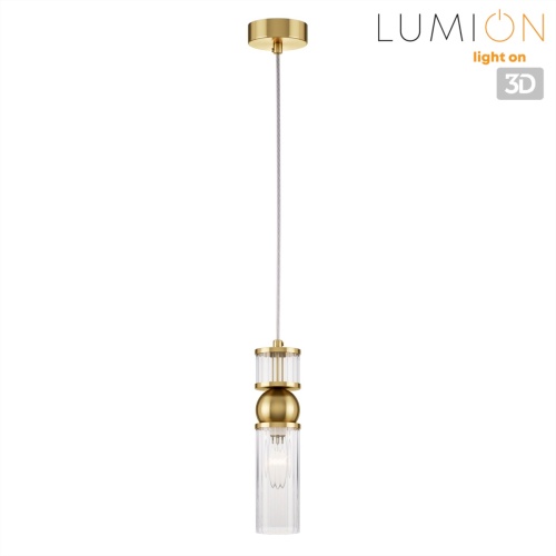 LUMION 8276/1A MODERNI LN26 162 латунь/прозрачный, металл/стекло Подвес Е14 1*40W 220V DENVER фото 2