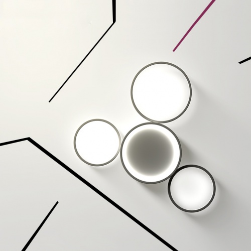 Потолочная люстра TWINE 7 rings Black фото 5