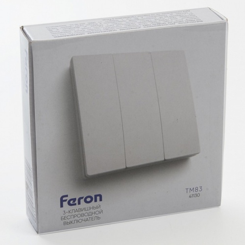 Выключатель беспроводной трехклавишный Feron Saffit TM83 41130 фото 4