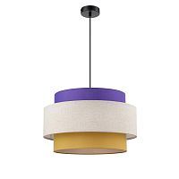 LUMION 8281/4 MODERNI LN26 183 черный/фиолетовый/бежевый/желтый, металл/текстиль Светильник подвесной E14 4*40W 220V PALERMO