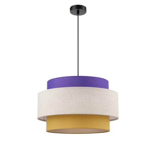 LUMION 8281/4 MODERNI LN26 183 черный/фиолетовый/бежевый/желтый, металл/текстиль Светильник подвесной E14 4*40W 220V PALERMO
