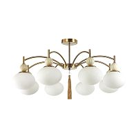 LUMION 8272/8C NEOCLASSI LN26 039 латунь/бежевый/белый, металл/керамика/стекло Люстра потолочная Е14 8*40W 220V GLORIYA