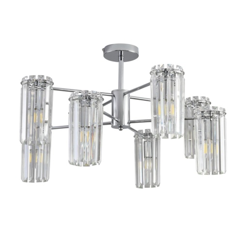 LUMION 8348/8C CLASSI LN26 156 хром/прозрачный, металл/хрусталь Люстра подвесная E14 8*40W 220V FAVLA