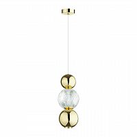 ODEON LIGHT 5008/7LA L-VISION ODL23 573 золотой/прозрачный/металл/акрил Подвес LED 7W 4000K 300Лм CRYSTAL