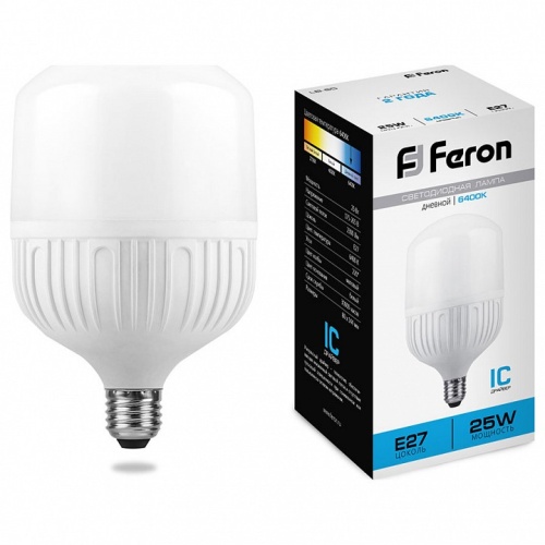 Лампа светодиодная Feron Saffit LB-65 E27 25Вт 6400K 25887 Лампа светодиодная Feron Saffit LB-65 E27 25Вт 6400K 25887