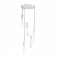 ODEON LIGHT 5058/25LB PENDANT ODL24 385 белый/прозрачный/металл/стекло Люстра каскадная LED 5*5W 3000K SCROW