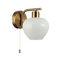 LUMION 8278/1W MODERNI LN26 167 латунь/белый, металл/стекло Бра Е14 1*40W 220V CARMELA