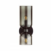 ODEON LIGHT 4804/2W MIDCENT ODL21 539 черный/дымчатый Бра с выкл. E14 2*60W ORINOCO
