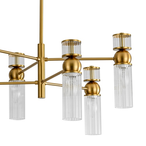 LUMION 8276/6 MODERNI LN26 162 латунь/прозрачный, металл/стекло Люстра Е14 6*40W 220V DENVER фото 4