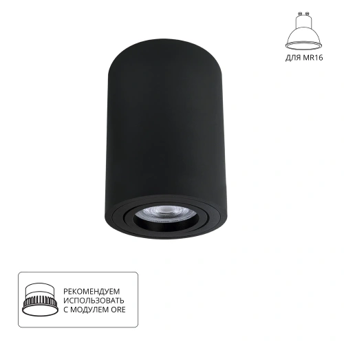 Точечный накладной светильник Arte Lamp SENTRY A1566PL-1BK Точечный накладной светильник Arte Lamp SENTRY A1566PL-1BK