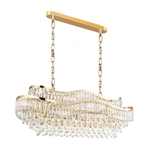 ODEON LIGHT 5073/15 HALL (В 2-х КОРОБКАХ) ODL24 605 золото/прозрачный/металл/хрусталь Люстра E14 15*40W WAYTA